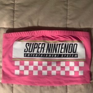 dope pink Nintendo crop top